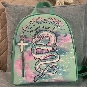 Studio Ghibli Spirited Away Haku Mini Backpack + Soot Sprite Figural Coin Purse